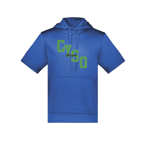 [6871.060.S-LOGO1] Men's Dri Fit Short Sleeve Hoodie (Adult S, Royal, Logo 1)