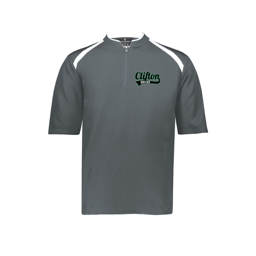 [229581-AS-GRY-LOGO2] Men's Dugout Short Sleeve Pullover (Adult S, Gray, Logo 2)