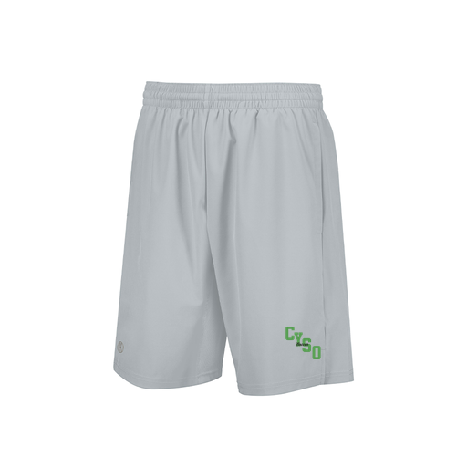 [229556.099.XS-LOGO1] Men's Weld Short (Adult XS, Silver, Logo 1)