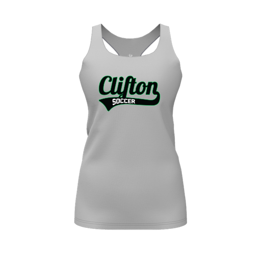 [FT0TRBGY-FYS-LOGO2] Decker Racerback Tank Top (Female Youth S, Gray, Logo 2)