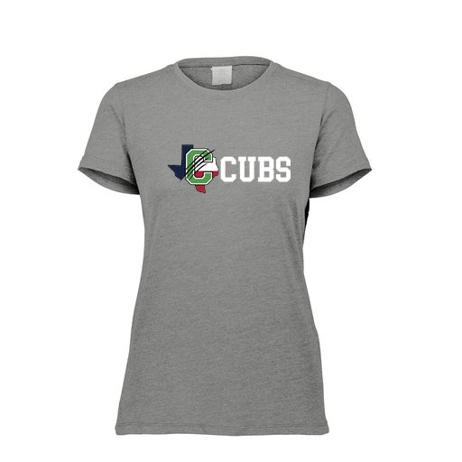 [FTSCUBGY-FAXS-LOGO3] Decker Women's Tri-Blend T-Shirt - Short Sleeve (Female Adult XS, Gray, Logo 3)