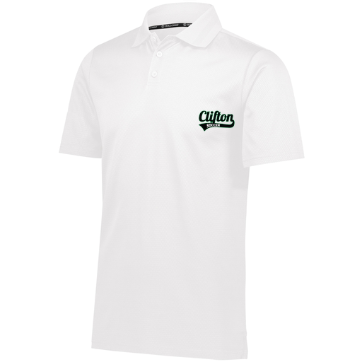 [222568.005.S-LOGO2] Men's Prism Polo (Adult S, White, Logo 2)