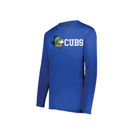 [222823.060.S-LOGO3] Youth LS Smooth Sport Shirt (Youth S, Royal, Logo 3)